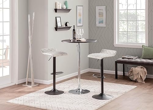 Miniatura 2 de LumiSource Mesa de bar ajustable, Mesa de comedor de altura de barra, Mesa de barra redonda, Mesa de alta superior, Altura de barra de mesa de pub,