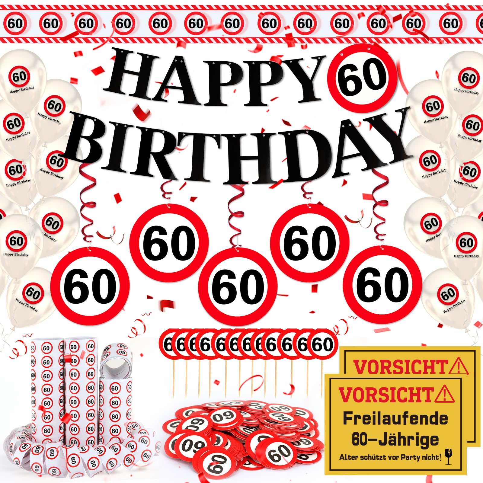 WenmthG 18-60 Geburtstagsdeko Geschenk set