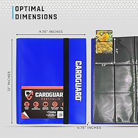CardGuard Trading Card Binder Pro-Folio - 9 Pocket Binder - Side-Loading Album, Durable & Acid-Free Storage for Pokmon, YuGiOh, MTG, TCG, Game & Sports Cards, Blue