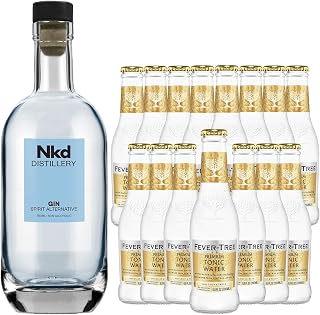 Nkd Distillery Gin Alternative Premium Non-Alcoholic Spirit - Zero Alcohol - With Fever Tree Tonic [ 15 Pack ]