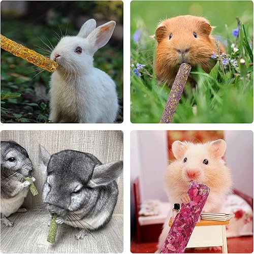 Miniatura 6 de Juguetes masticables de conejo para dientes, palitos de zanahoria Timothy Grass para conejillo de indias, hámster, chinchilla, ardilla, conejo