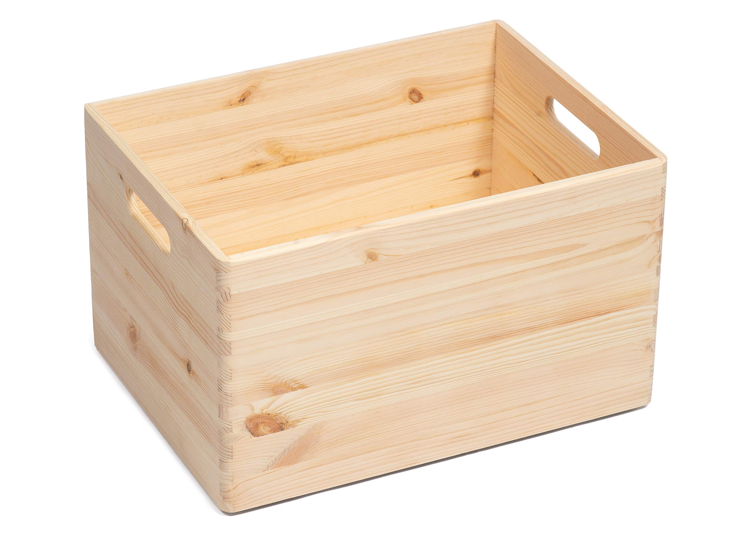 Prestige Wicker Natural Wood Wooden Storage Box - Safe Place Large