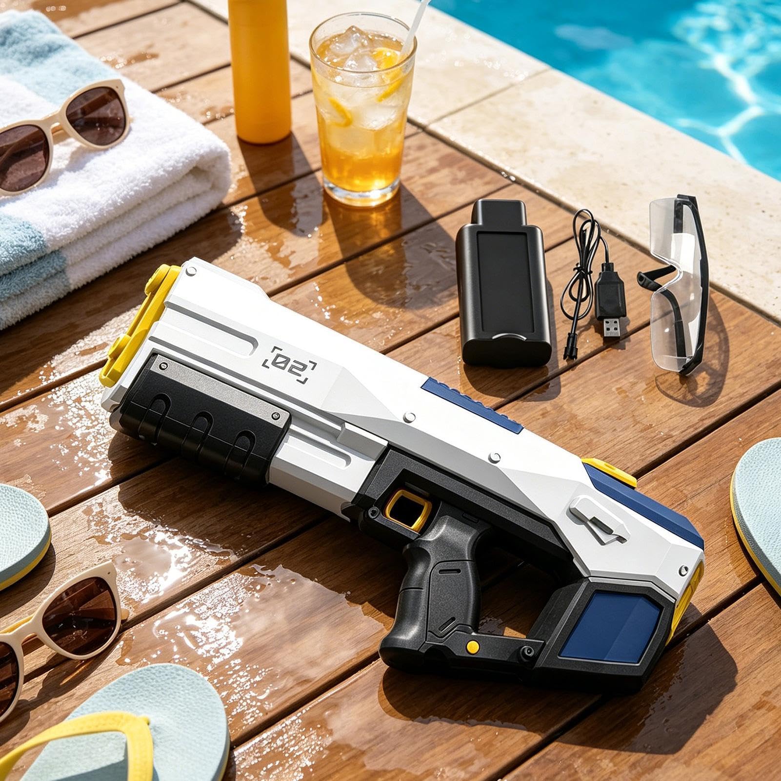 Giochi acquatici a spruzzo Elettrico con Serbatoio di Grande Capacità | Giochi d'acqua per piscina esterna per Cortile, Spiaggia, Piscina, Viaggio, Vacanza, , Prato, Campeggio,