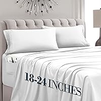 Vista 76 de Mocassi Juego de 2 fundas de almohada de tamaño estándar, fundas de almohada, protectores de almohada, sábanas de lujo de 1800 hilos y fundas