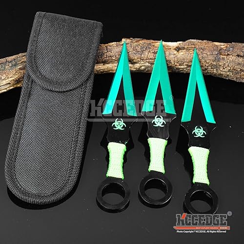 Miniatura 9 de KCCEDGE BEST CUTLERY SOURCE Cuchillo táctico cuchillo de supervivencia cuchillo de caza 6.5 "Kunai lanzar cuchillos set hoja fija cuchillo de