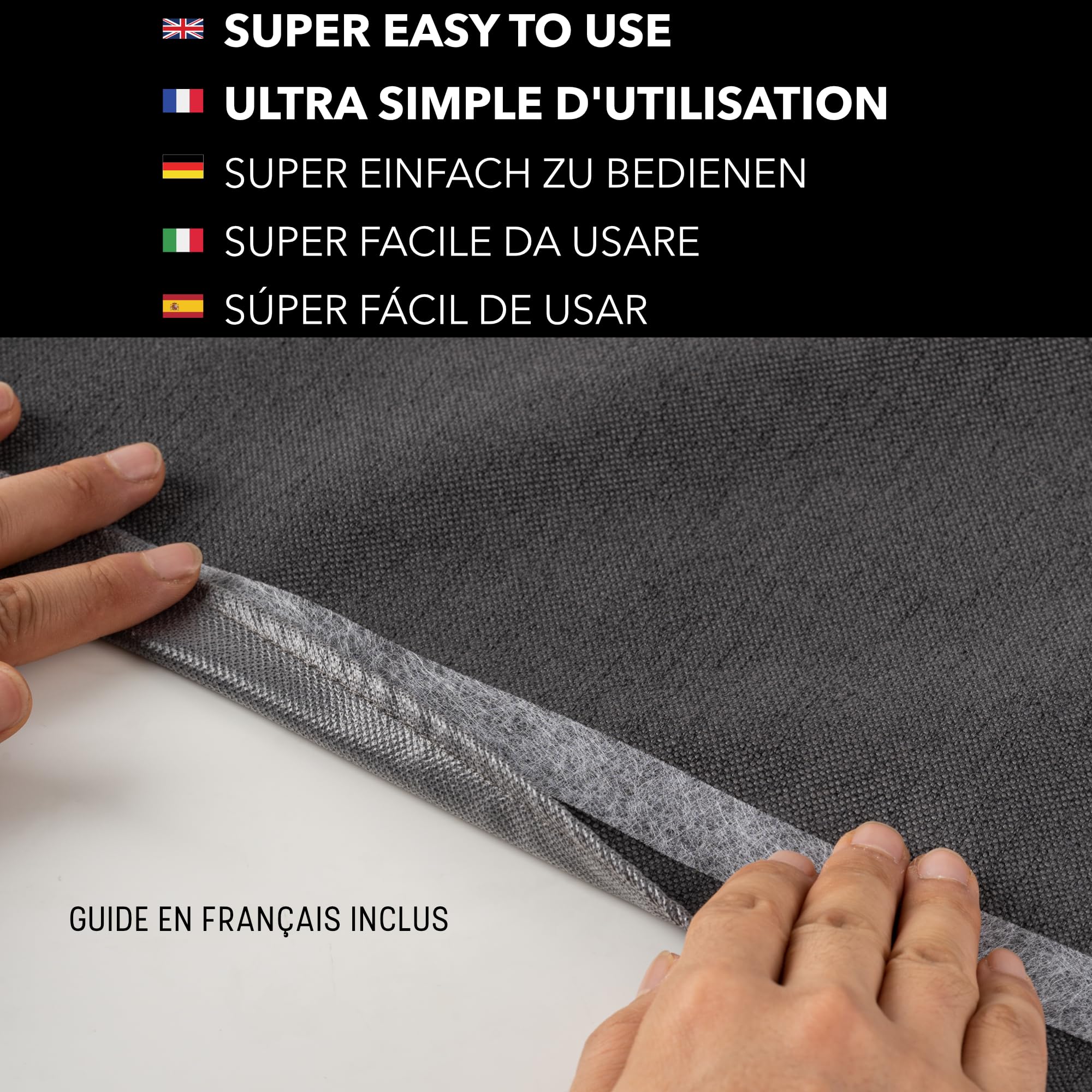 Takit Thermocollant 2cm x 30 mètres - 60g/m2 - Marque Francaise - Bande Adhésive Textile pour Rideau, Couture, Customisation, et DIY
