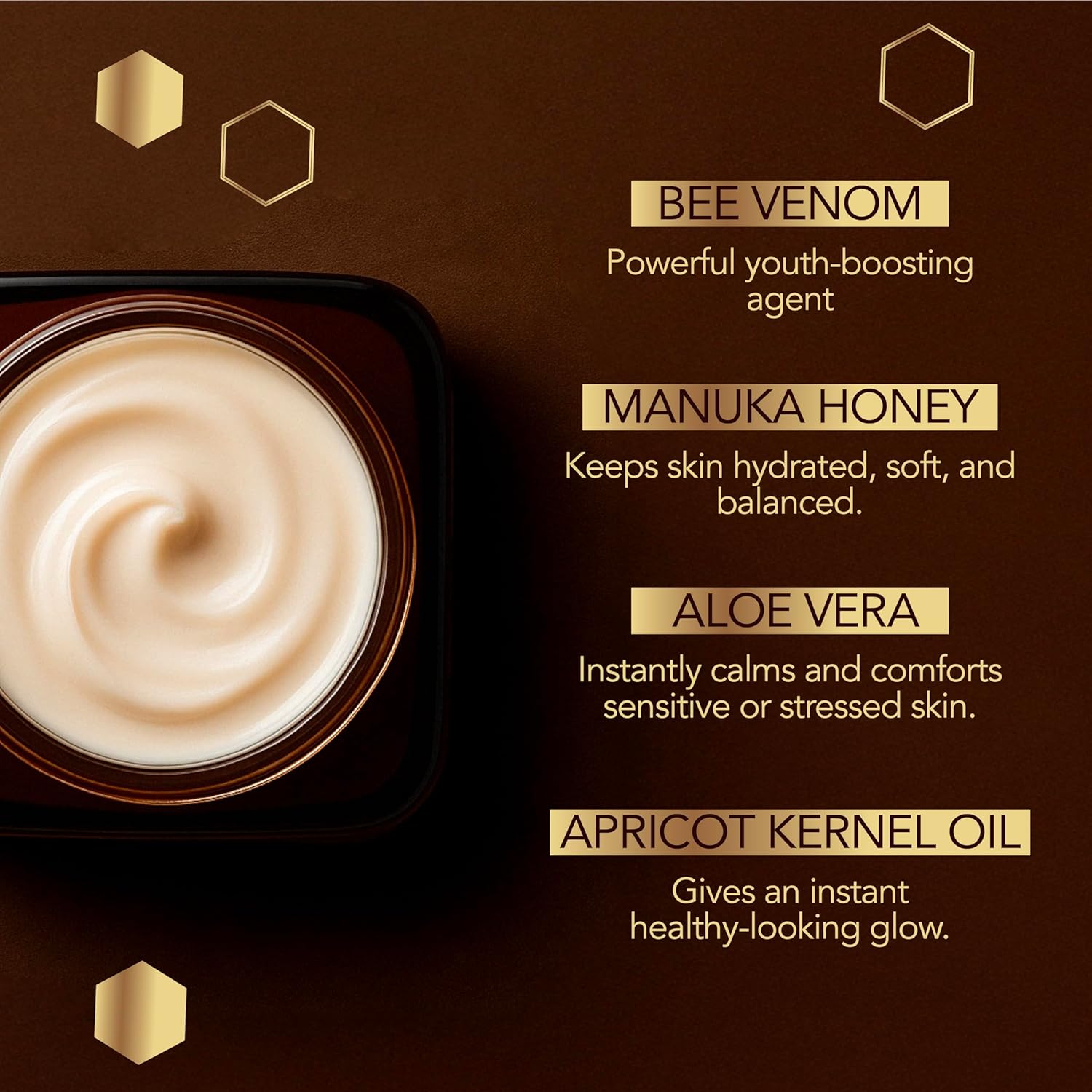 Bee Venom Anti-Aging Face Cream | Firming Moisturizer for Women | Smooths Fine Lines, Non-Greasy & Fast-Absorbing | Manuka Honey, Aloe Vera & Squalane | Sensitive Skin Safe | 1.7 oz