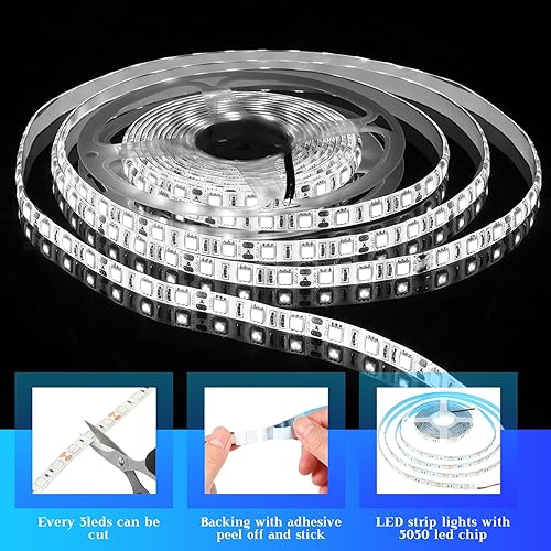 Miniatura 3 de 2 rollos de luces de pontón marino, tiras de luz LED, pontón, lancha, tira de luces de 12 V, 32.8 pies, impermeable, luz interior de barco, luces