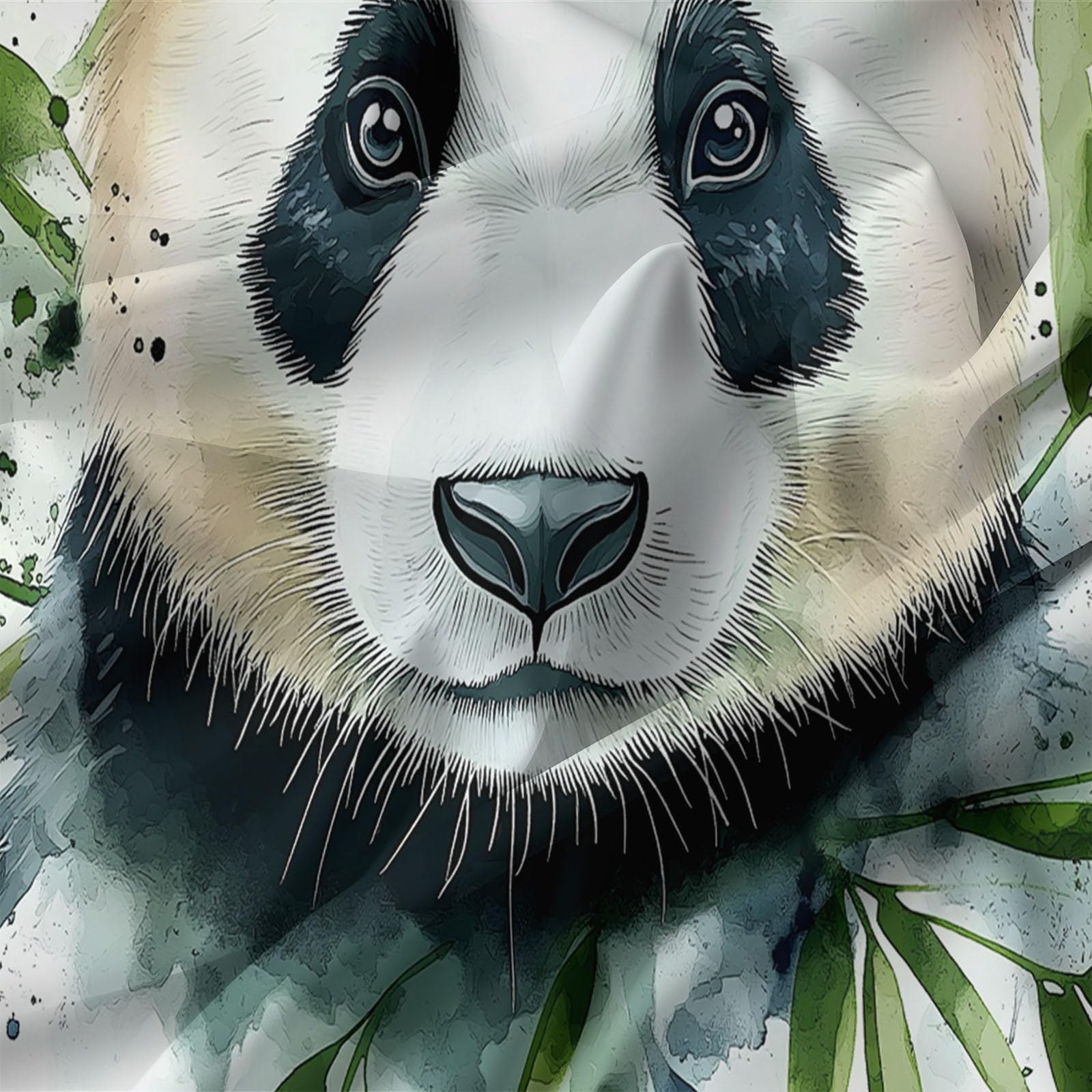 Blanco Juego de Funda Nordica 180x220 cm (Cama 105) Panda Gigante Dibujos Animados Blanco Funda de Edredón Algodón Poliéster Transpirable Suave Moderno Juego de Funda de Edredón y 2 Fundas Almohada