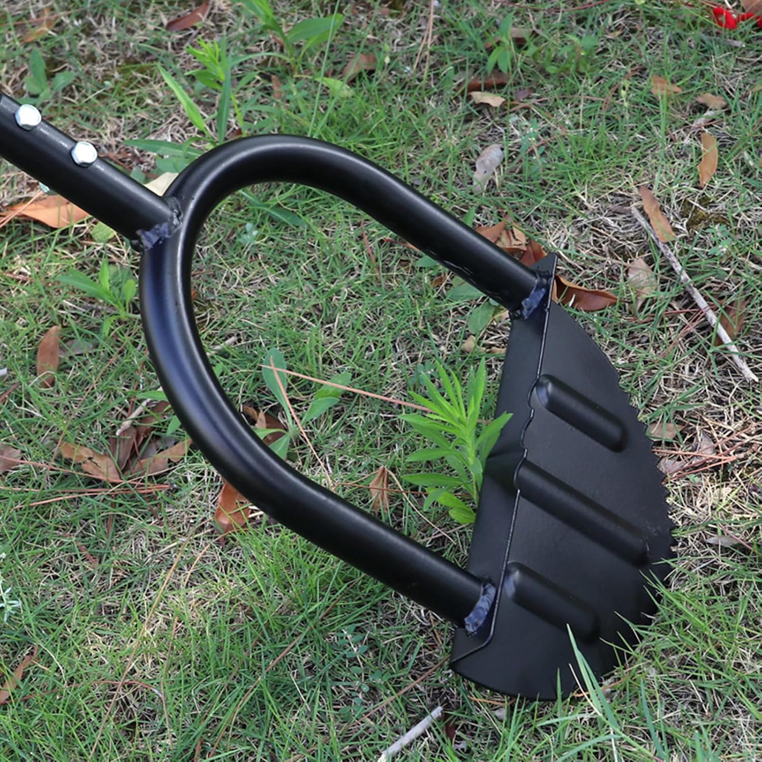 Lawn Edger Tool Half Moon Sharp Saw Tooth Long Handle Hand Edging Tools for Yard Garden Sidewalk Landscaping