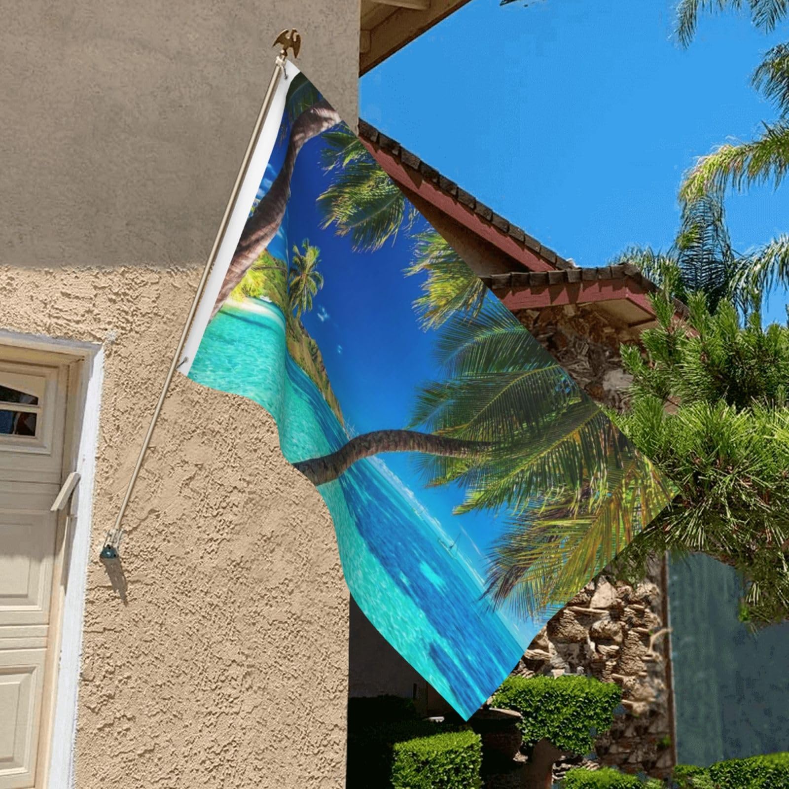 90x150 Cm Humor-Flagge „Island Time All Day Long“ – 100% Polyester, Mit 4 Messingösen – Dekor Für Garten, Zimmer, Party & Balkon