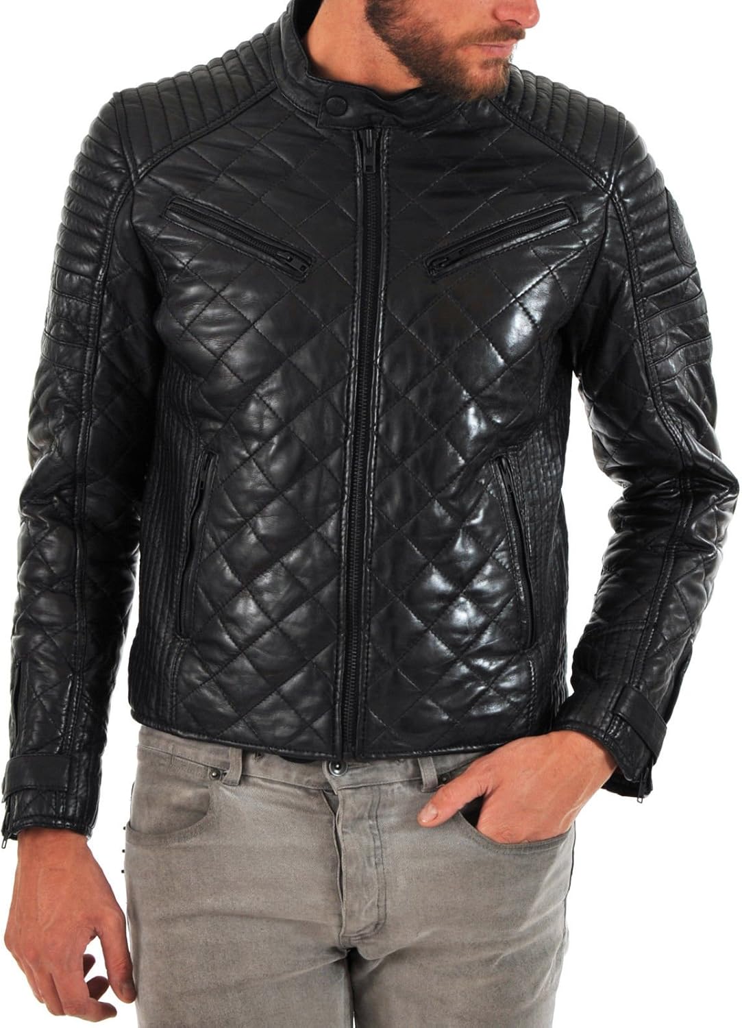 slim fit motorcycle jacket