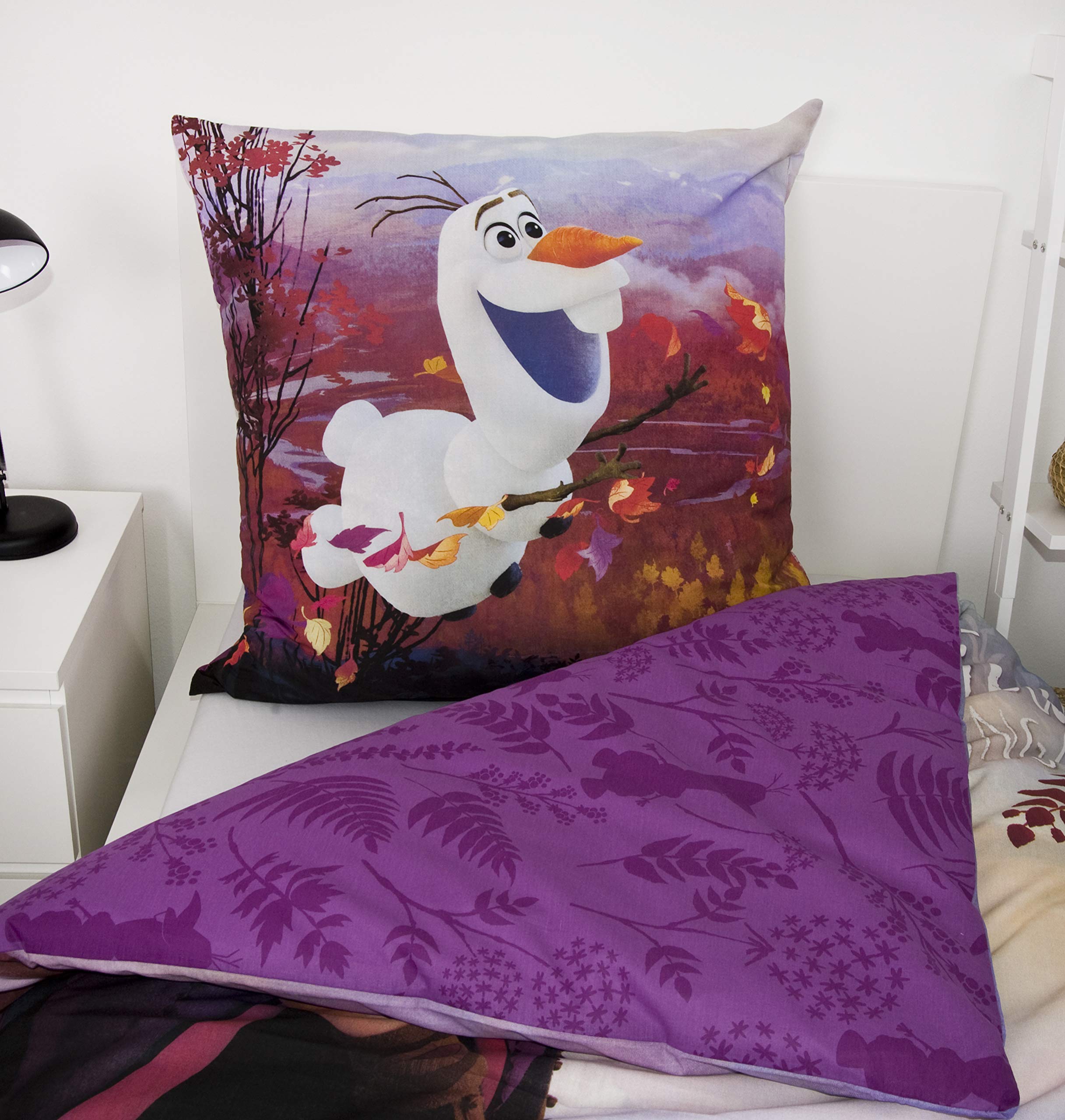 Parure De Lit Enfant Reine Des Neiges - 100% Coton Öko-Tex - Housse Couette 100x135cm + Taie 40x60cm