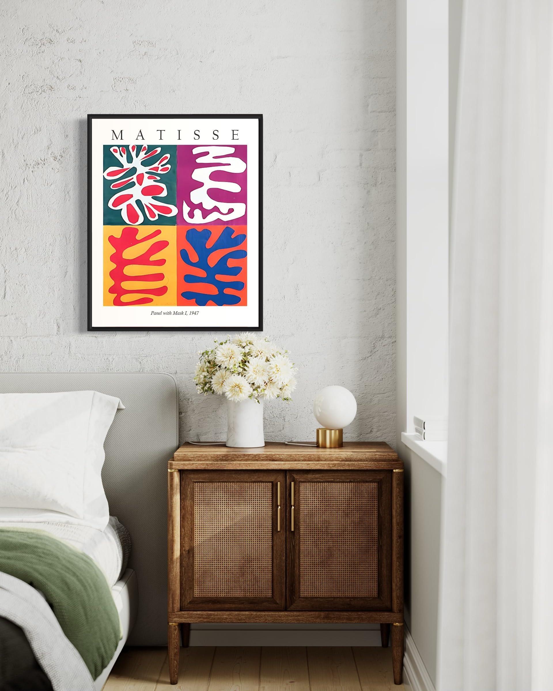 Ag.art Deco Affiche Decoration Murale 40x50 Cm | Affiche Murale Pour Salon Et Chambre à Coucher | Poster Mural Sans Cadre | Lot De 3 Tableaux (Matisse Rose Pastel