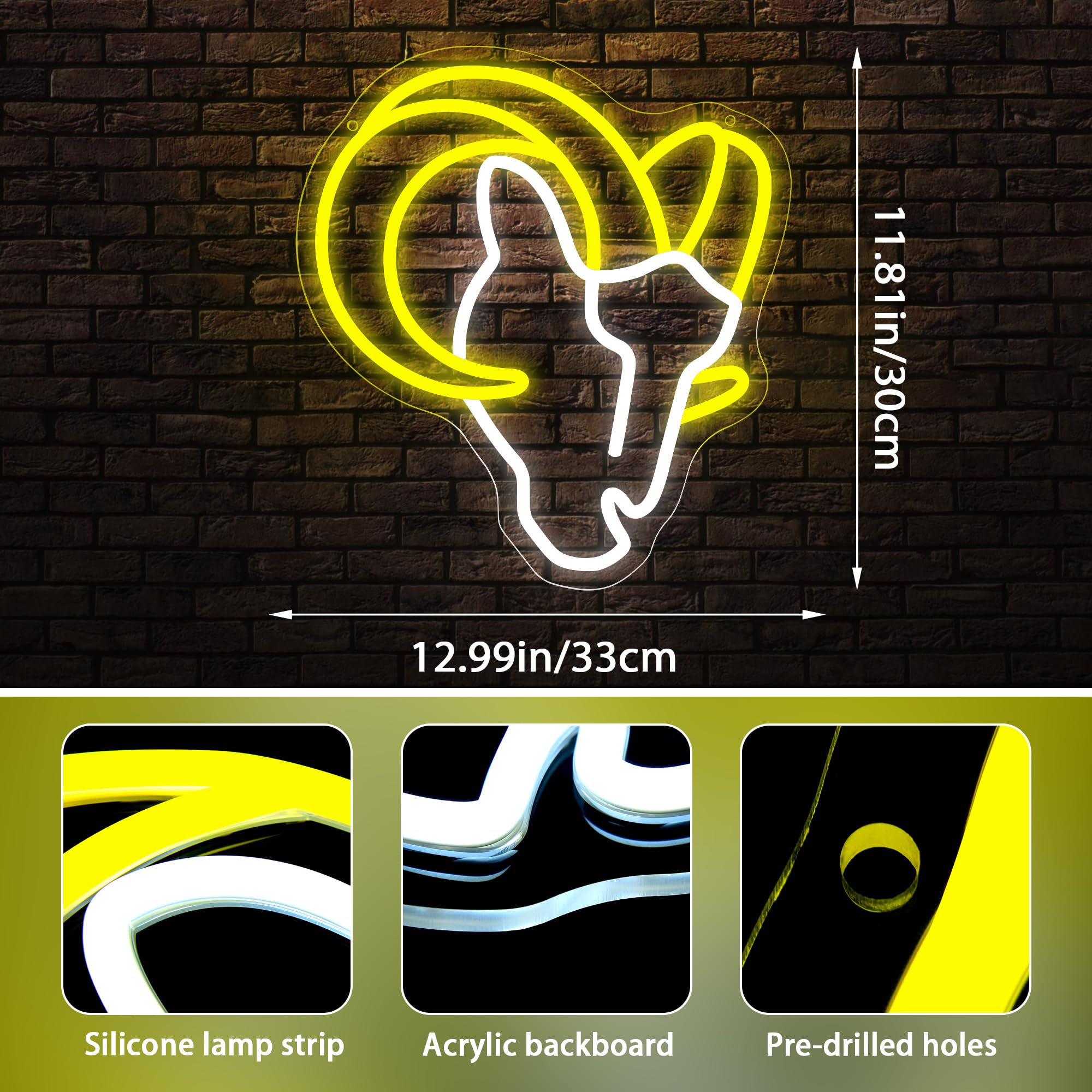 Insegna al neon per decorazione da parete con logo della squadra, luce al neon per uomo, luce LED dimmerabile, per sala giochi, sport, bar, camera da letto, fan del calcio, regali di compleanno
