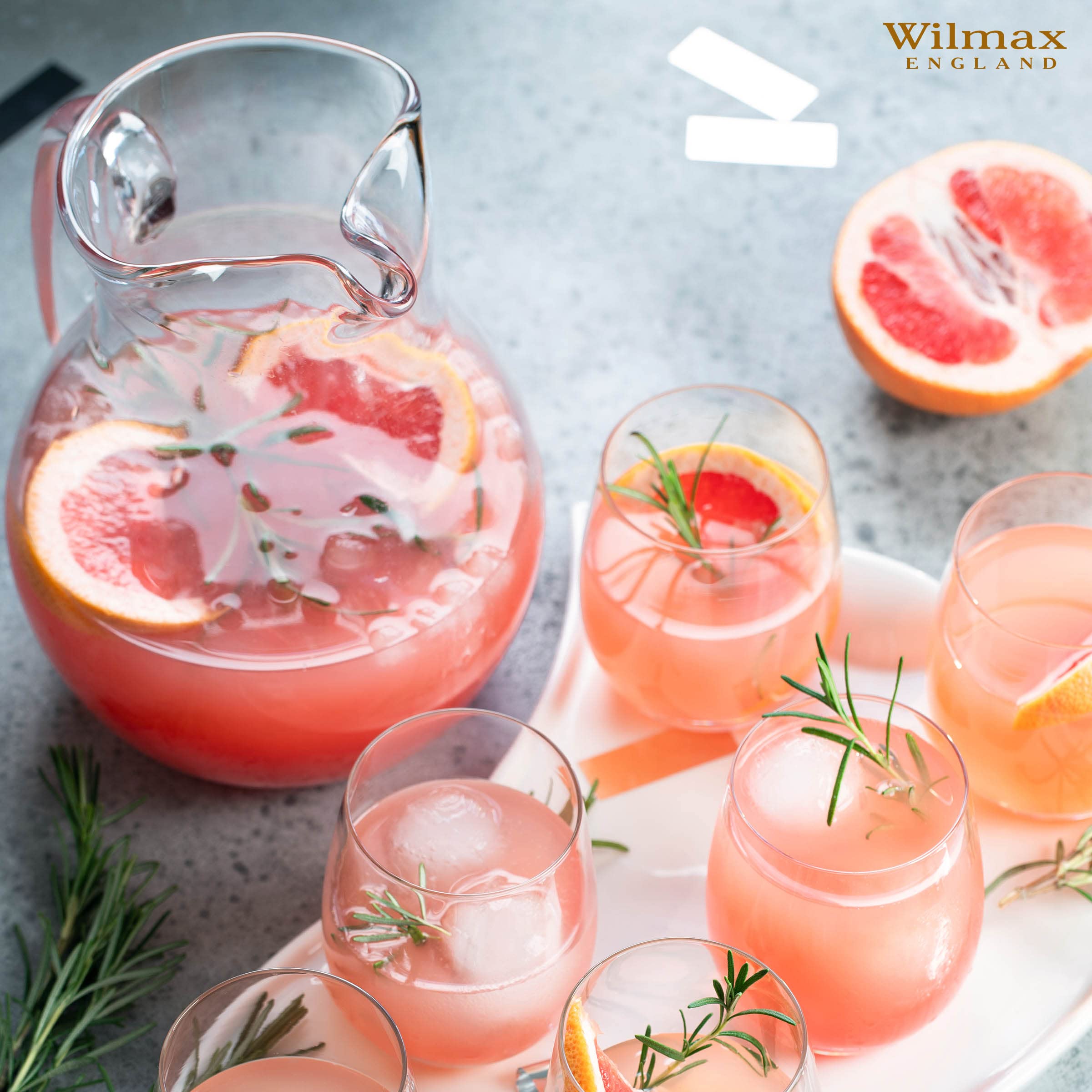 Wilmax Glaskrug 2000 ml | Wasserkrug | Glas-karaffe | Wasserkanne | Glaskaraffe | Weinkaraffe | Glaskanne | WasserKaraffe | Teekanne | Geschenkbox | Transparent | 1 Stück |