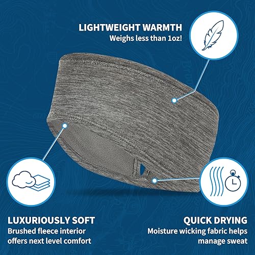 Miniatura 3 de TrailHeads - Diadema para mujer diseño de cola de caballo con banda para la oreja que absorbe la humedad ideal para correr