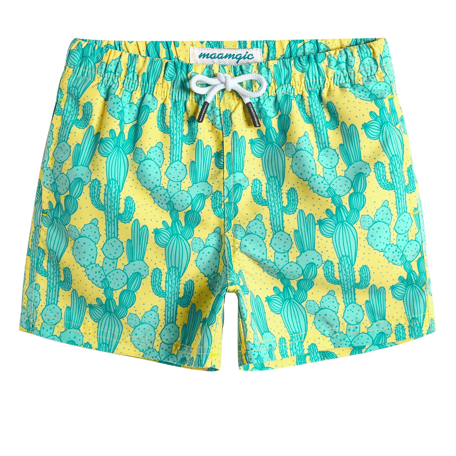 maamgic Swim Trunks Boys Quick Dry Toddler Bathing Suits for Kids Swimsuit Above The Knee Boys Swim Shorts