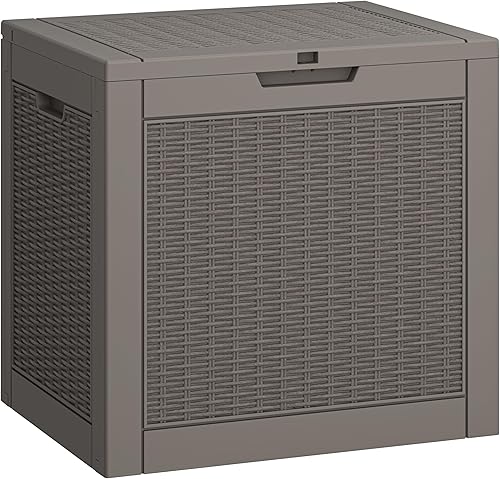 Caja de entrega de paquete de 48 galones para porche, caja de almacenamiento con cerradura segura, gran resina de doble pared para exteriores y caja