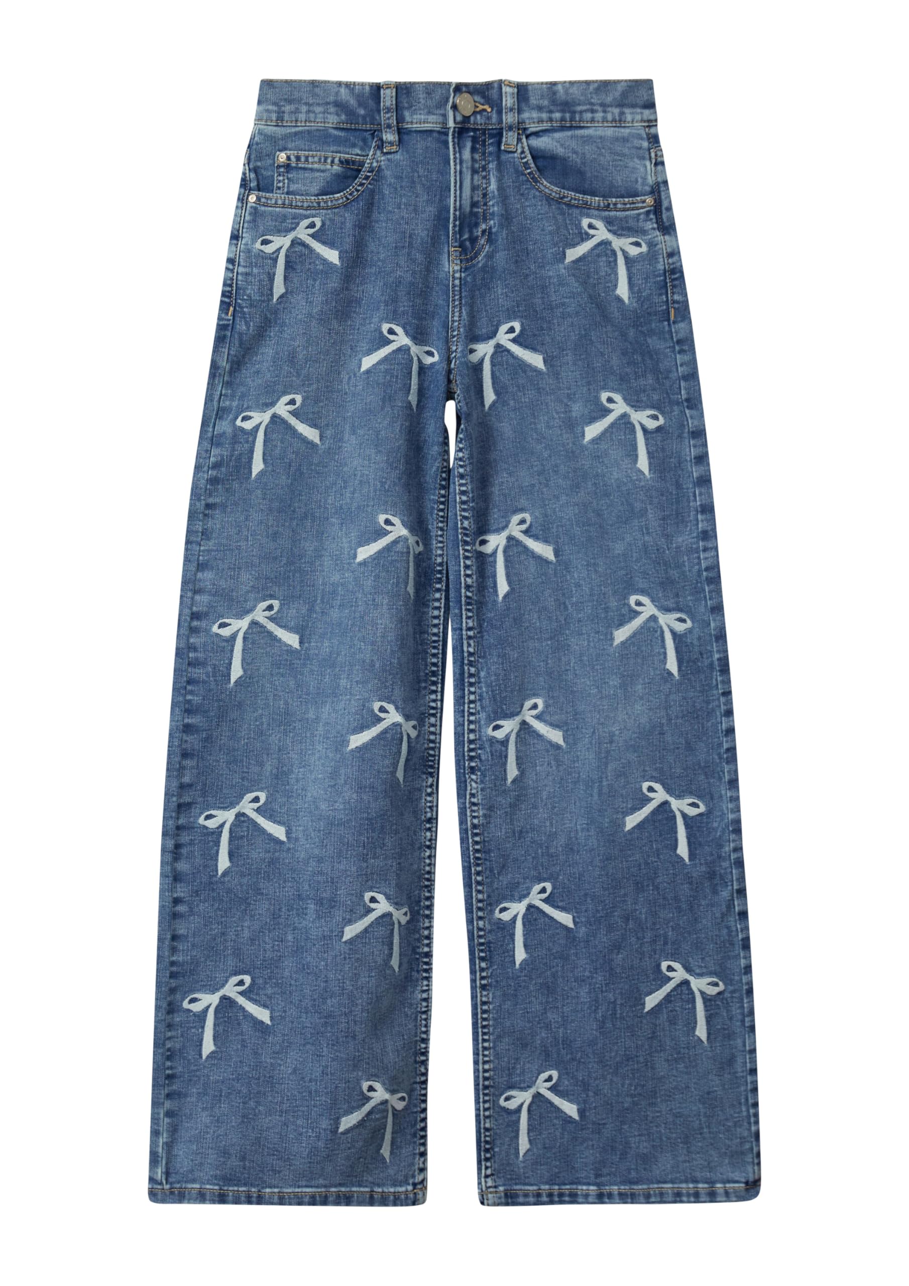 s.Oliver Wide Leg Jeans mit Stickerei/Regular Fit/Mid Rise