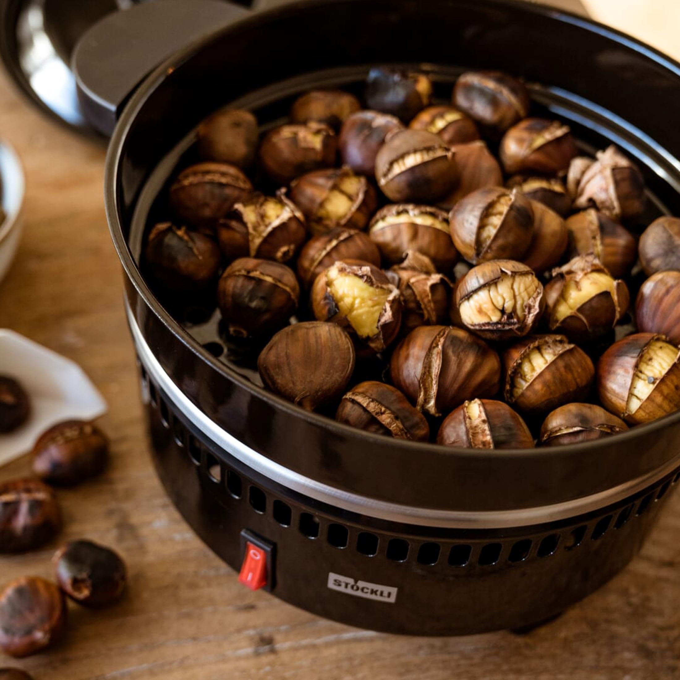 Stöckli Horno de Marroni, placa para crepes y parrilla de mesa