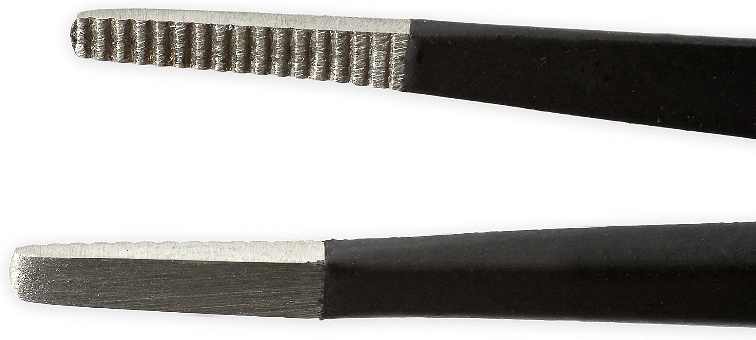 iFixit Precision Tweezers Set - Extra Fine, Angled, Blunt Tips for Electronics, Hobby, Industrial, Professional, Craft