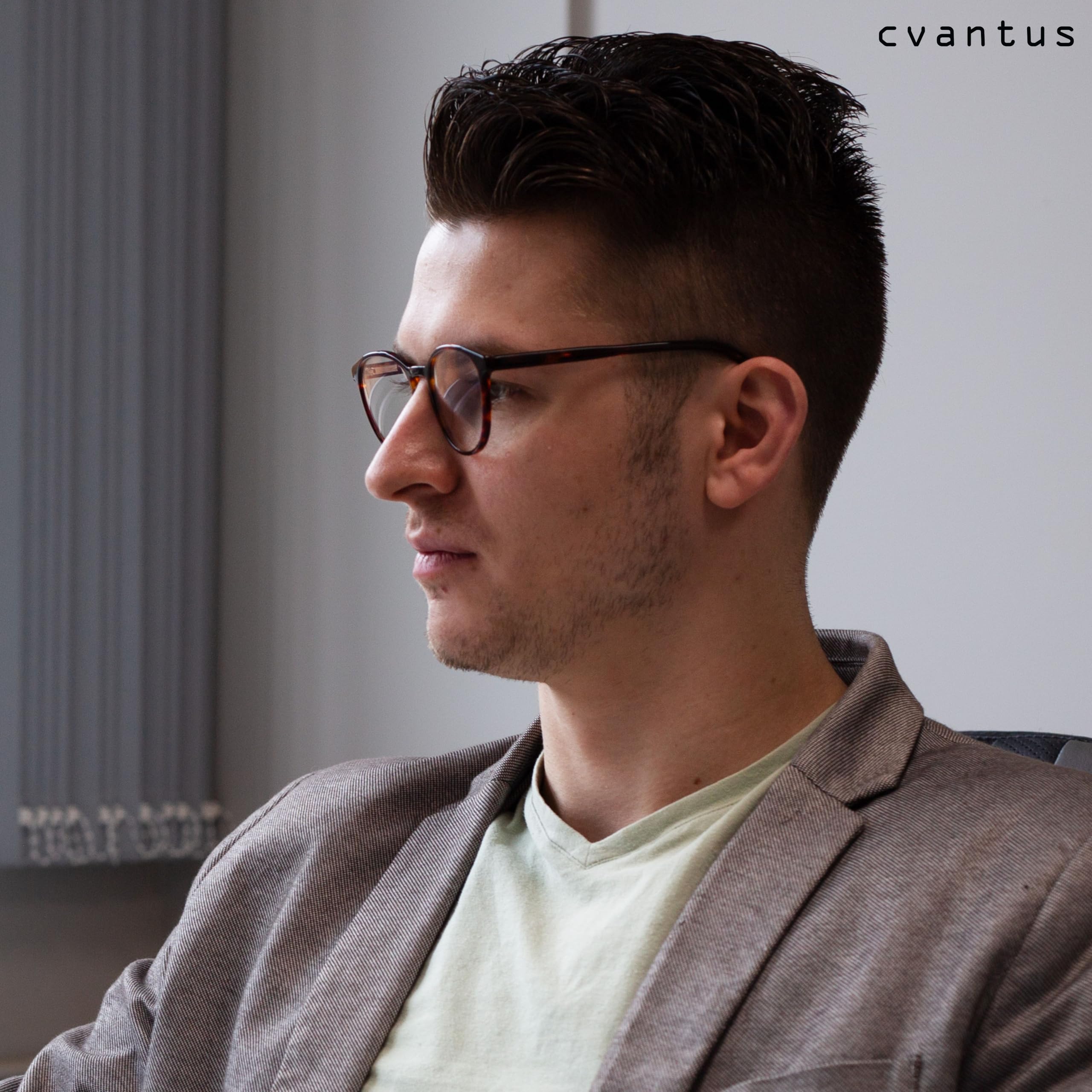 Cvantus Premium Blaulichtfilter Brille Herren & Damen | Blaulicht- und UV-Blocker, Antireflex, Antistatisch | Tortoiseshell Blaulichtfilter Brille Rund| Verschreibungsqualität - Gemacht von Optikern