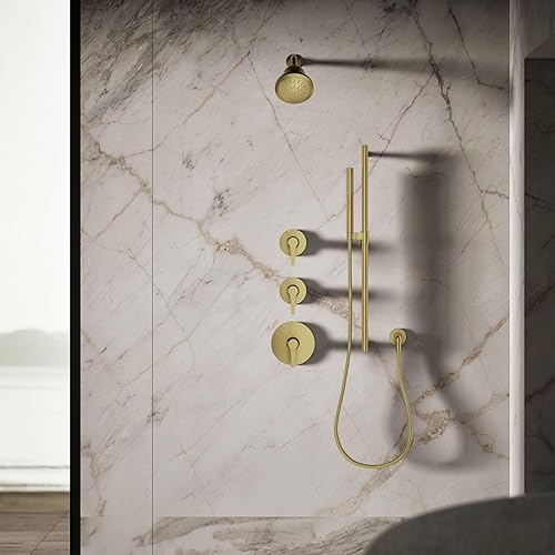 Miniatura 9 de KOHLER K-33631-G-2MB Cinq Cabezal de ducha con filtro de una sola función, 1.75 gpm, latón moderno cepillado vibrante