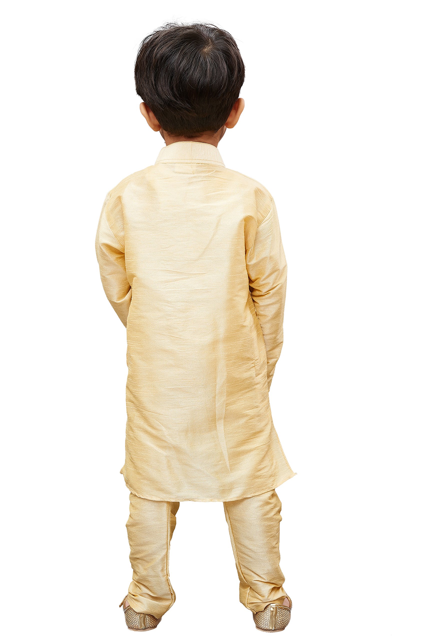 JBN Creation Set pigiama e kurta in cotone e seta per bambini (Gold_VASBKGO001nPGOa_18-24 mesi)