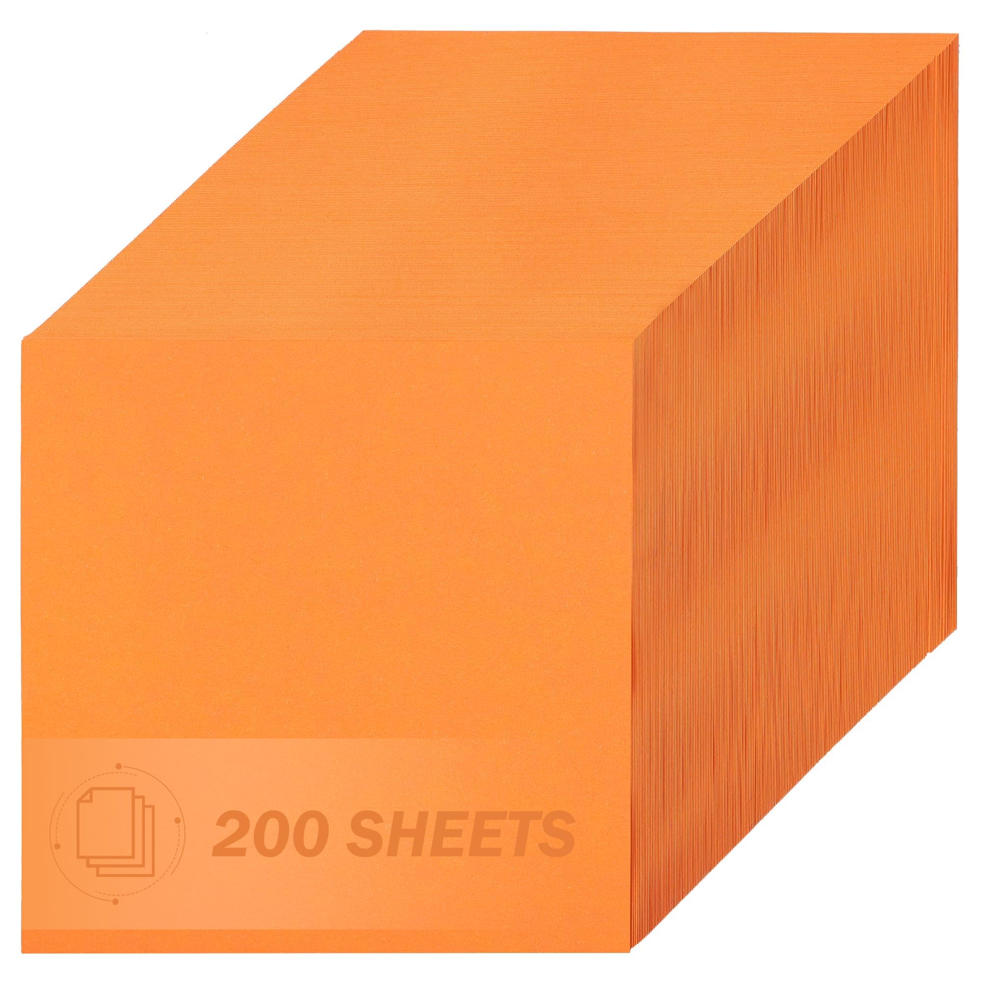 15×15cm Orange Origami Paper 200 Sheets 80gsm Double Sided