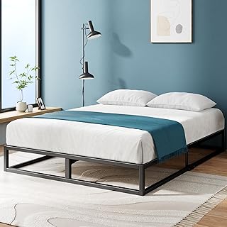 Zinus Joseph 10 Inch Platform Bed Frame, Wood Slat Support, No Box Spring Needed, Eco Friendly WonderBox(TM) Packaging, Easy Assembly, Black, Full