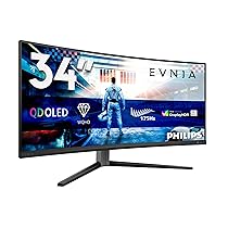 Philips Monitor 34M2C6500 34″, Curvo 3440×1440, UW-QHD, 175Hz, QD-OLED Panel, 0.03ms GtG, USB-C (HDMI2x 2.0 DP 1x 1.4) Adaptive Sync, HDR400 TrueBlack, FreeSync Prem. Pro, G-Sync Comp., Grigio Scuro
