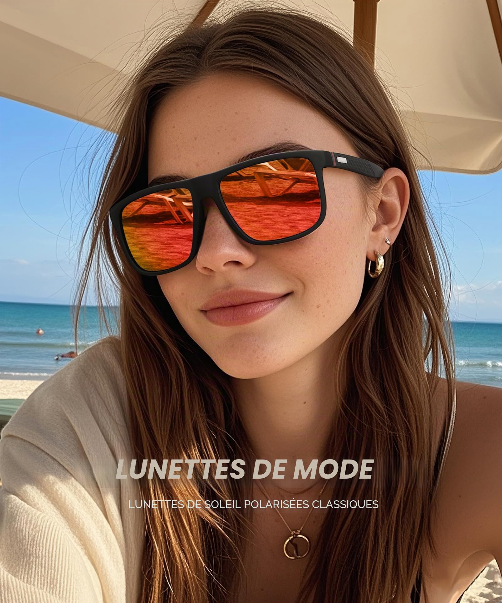 Lunettes de soleil polarisées pour hommes et femmes; cadres vintage / classiques / élégants; objectifs haute définition; golf / conduite / pêche / sports de plein air / lunettes de soleil tendance