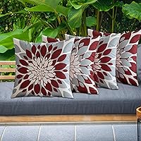 Vista 42 de Qahing Paquete de 4 fundas de almohada impermeables para exteriores de 16 x 16 pulgadas, fundas decorativas cuadradas de jardín para muebles