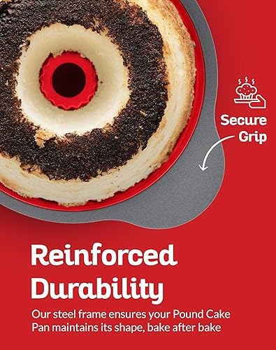 Miniatura 10 de Boxiki Kitchen Molde estriado antiadherente prémium para tartas  Utensilios de cerámica para pasteles perfectos de libra, chocoflan y más, duradero