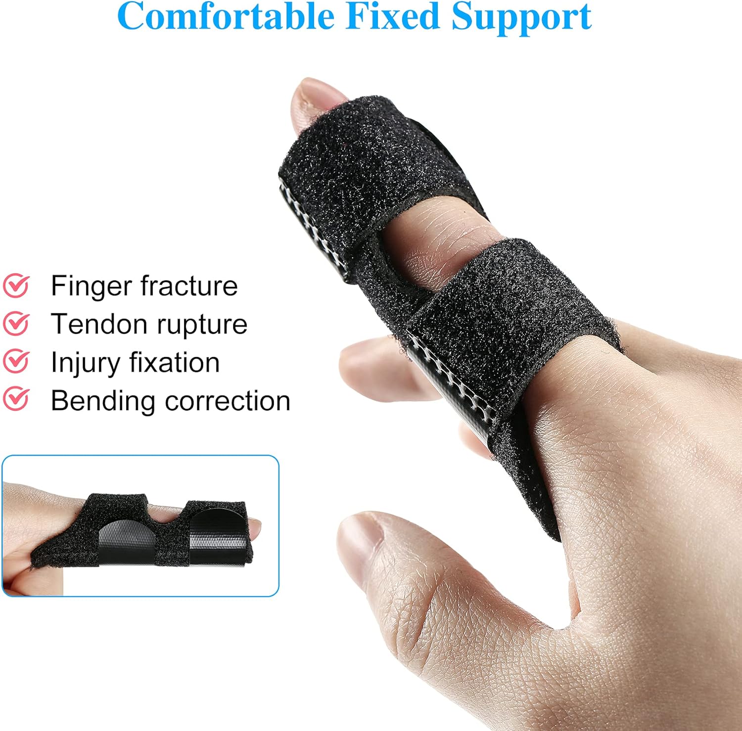 Finger Splints Trigger for Straightening (2 pack）,Finger Brace for Straightening or Support for Fingers, Suitable for Index, Middle, Ring Finger,Tendon Release & Pain Relief : Health & Household