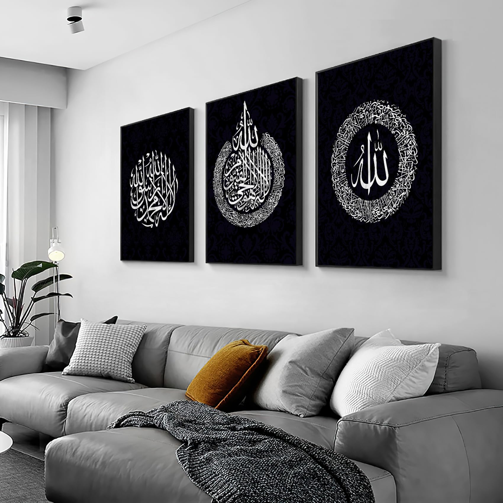 3 Pcs Wooden Framed Canvas Wall Art Set Bohemian Sage Green Canvas Prints Poster Geometric Line Beige Green Pictures for Living Room Bedroom Dinning Room Hallway Stairs Wall Decor 30x40cm x3pcs — view 240