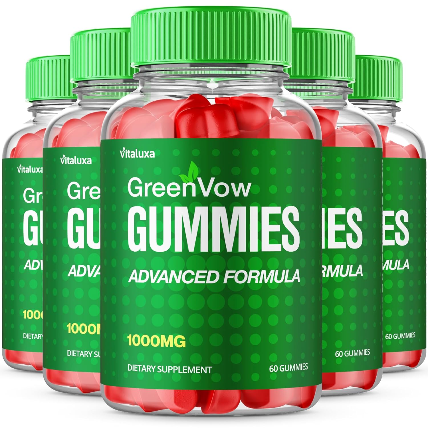 (5 Pacote) GreenVow Gummies - Fórmula de Força Avançada GreenVow para Suporte ao Bem-Estar Geral - Mistura Premium Oficial Green Vow para Máxima Energia - Avaliações do Suplemento Green Vow -...