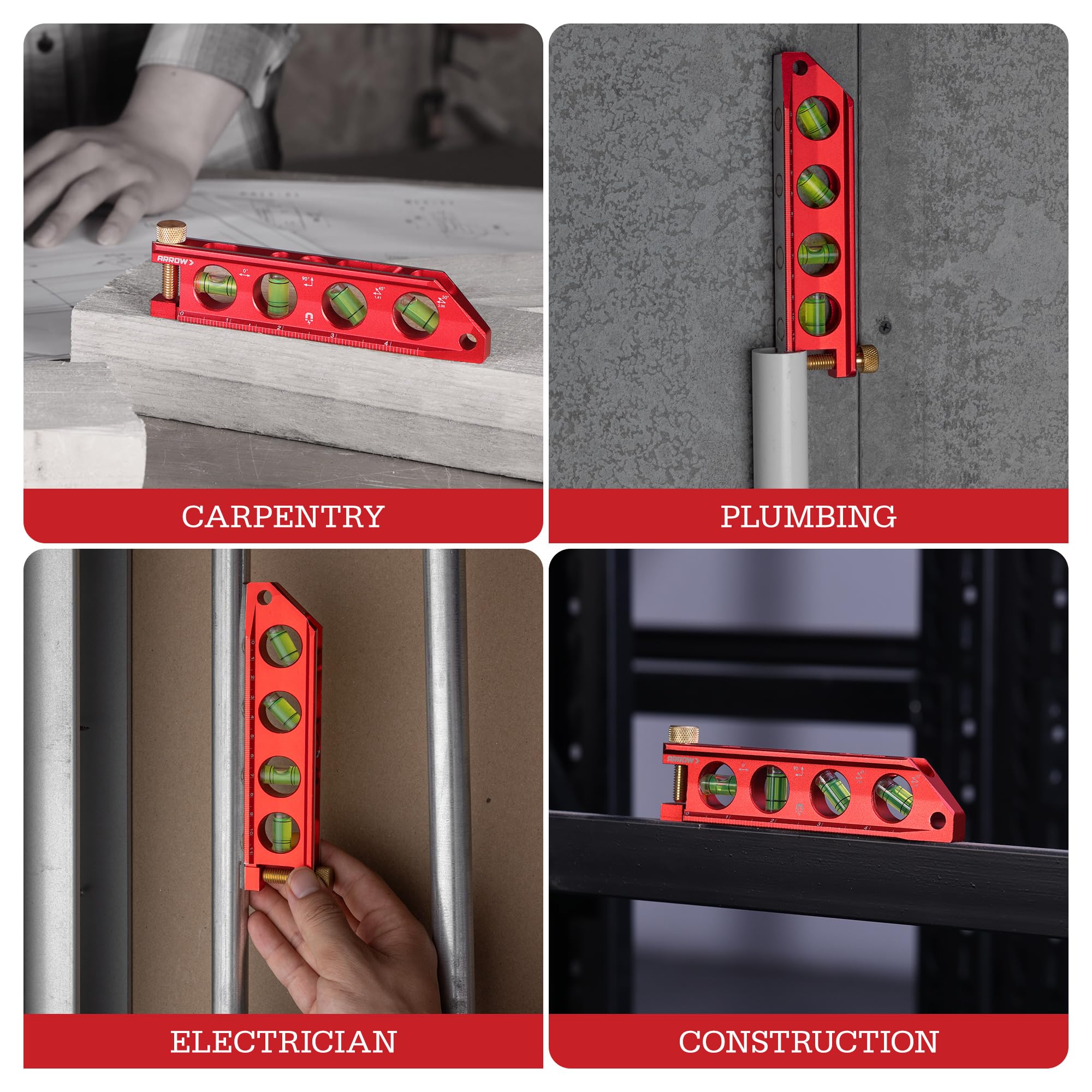 Arrow 6.3" Torpedo Level - Magnetic Leveler -8 Arrow 6.3" Torpedo Level - Magnetic Leveler -8