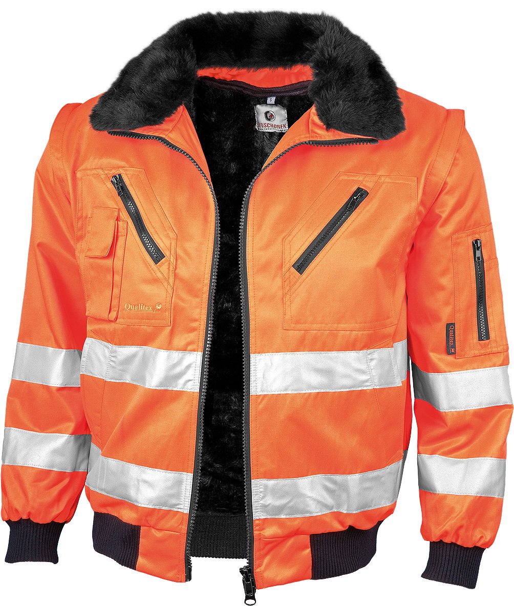 Qualitex Signal WS Veste de pilote haute visibilité Plusieurs couleurs, Orange haute visibilité, L