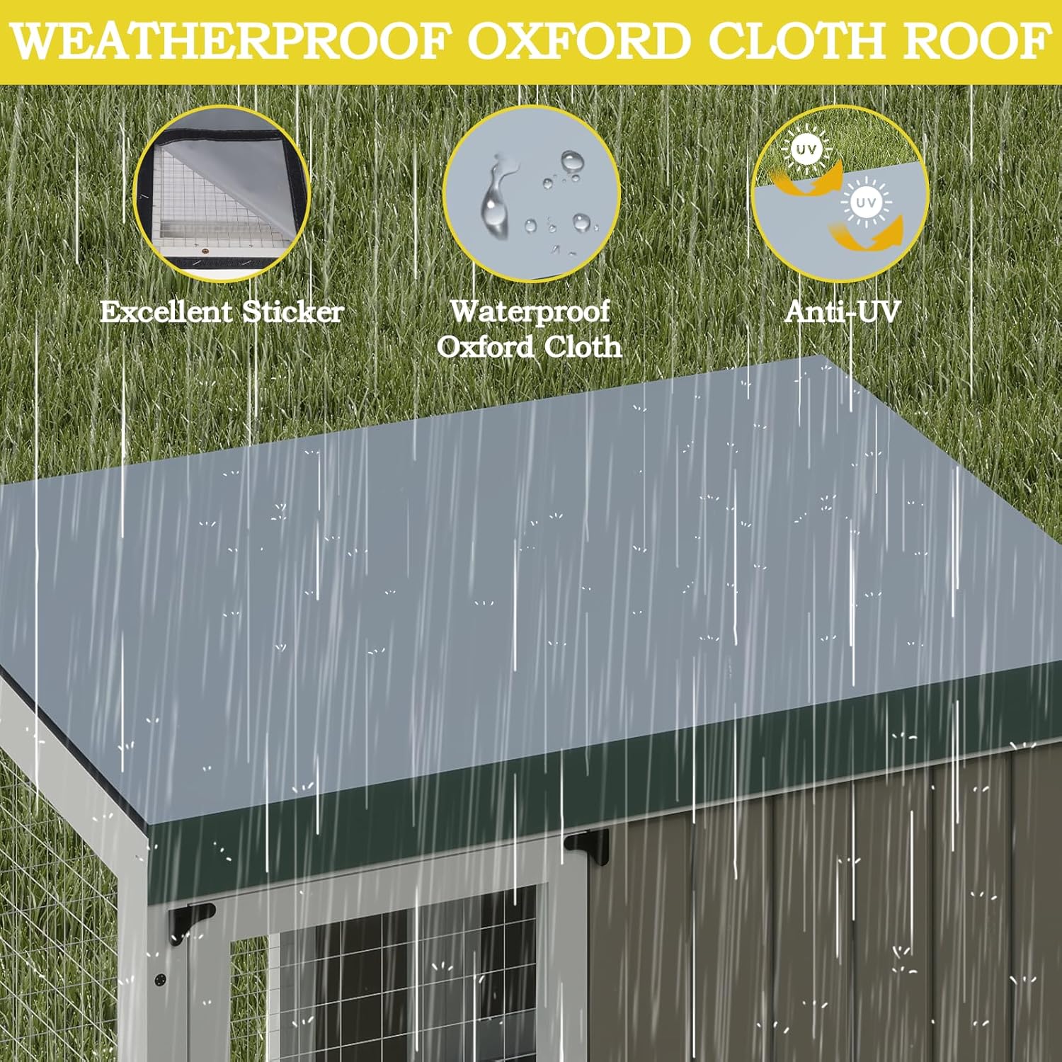 Catio Outdoor Cat Enclosure,Outdoor Cats House with 5 Platforms & Space Capsule,Wooden Cat Catio Cats Enclosure with Weatherproof Oxford Cloth Roof & 4 Wheels,Grey