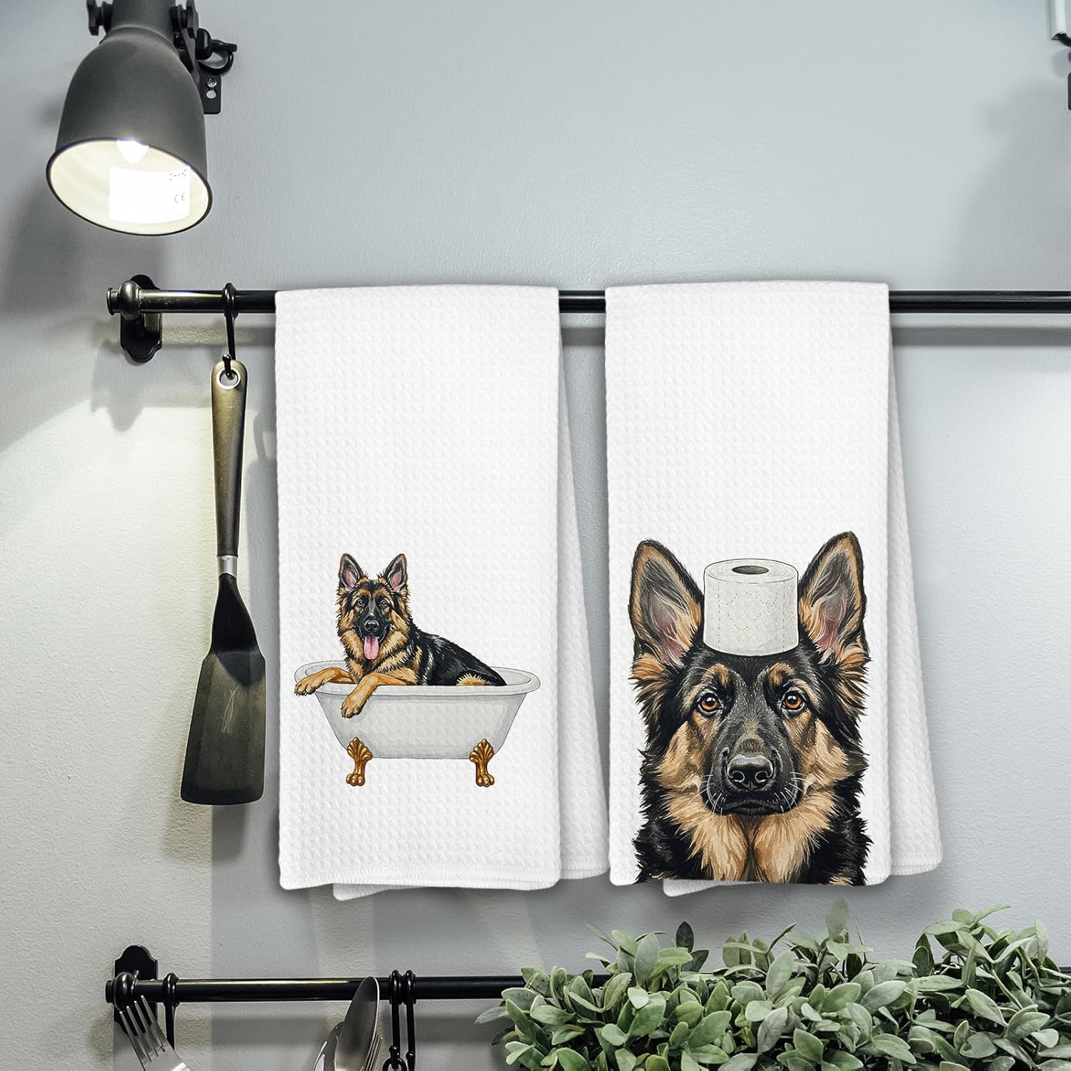 German Shepherd Bathroom Decor Gifts Hand Towels, German Shepherd Dog Bathroom Hand Towels Decorative Set of 3, Dog Gifts for Women Home & Kitchen - Image 4