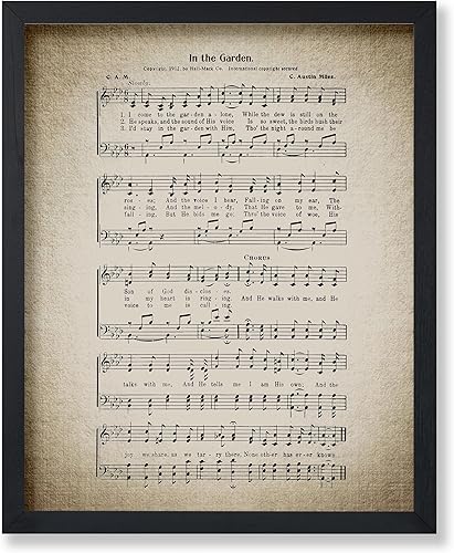 Miniatura 30 de Poster Master Póster vintage con texto en inglés «How Great Thou Art», impresión de partituras de música retro, arte de pared de himnario, regalo