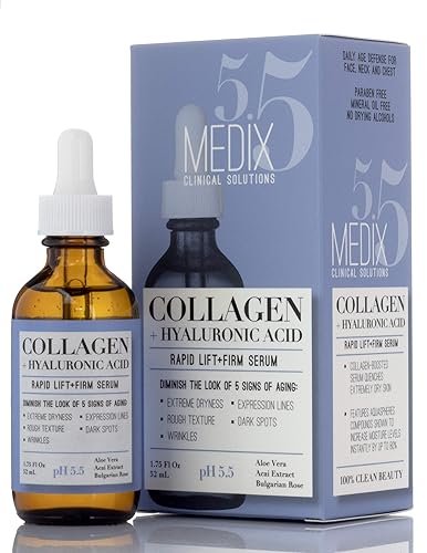Medix 55 Colágeno  ácido hialurónico suero facial para el cuidado de la piel hidratante antienvejecimiento para apretar la piel manchas oscuras y disponible en Yaxa Colombia
