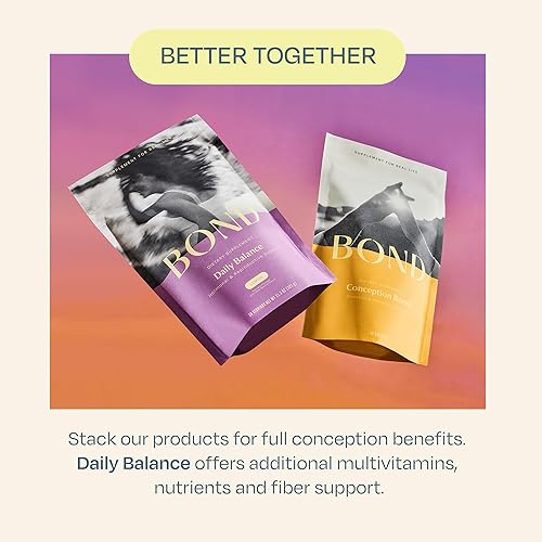 Miniatura 7 de BOND Conception Boost Suplementos de fertilidad para mujeres para la ovulación, la calidad del huevo y el apoyo de la fertilidad - Folato, CoQ10,
