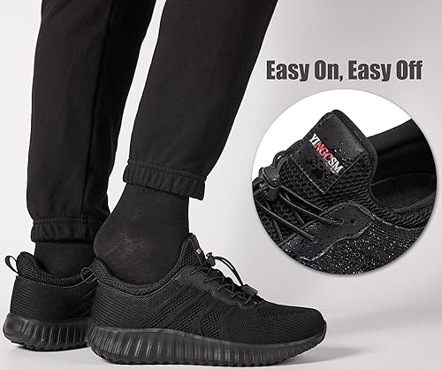 Miniatura 5 de Zapatos de trabajo antideslizantes para hombre, resistentes al agua, sin cordones, ligeros y duraderos, perfectos para servicio de alimentos, cocina