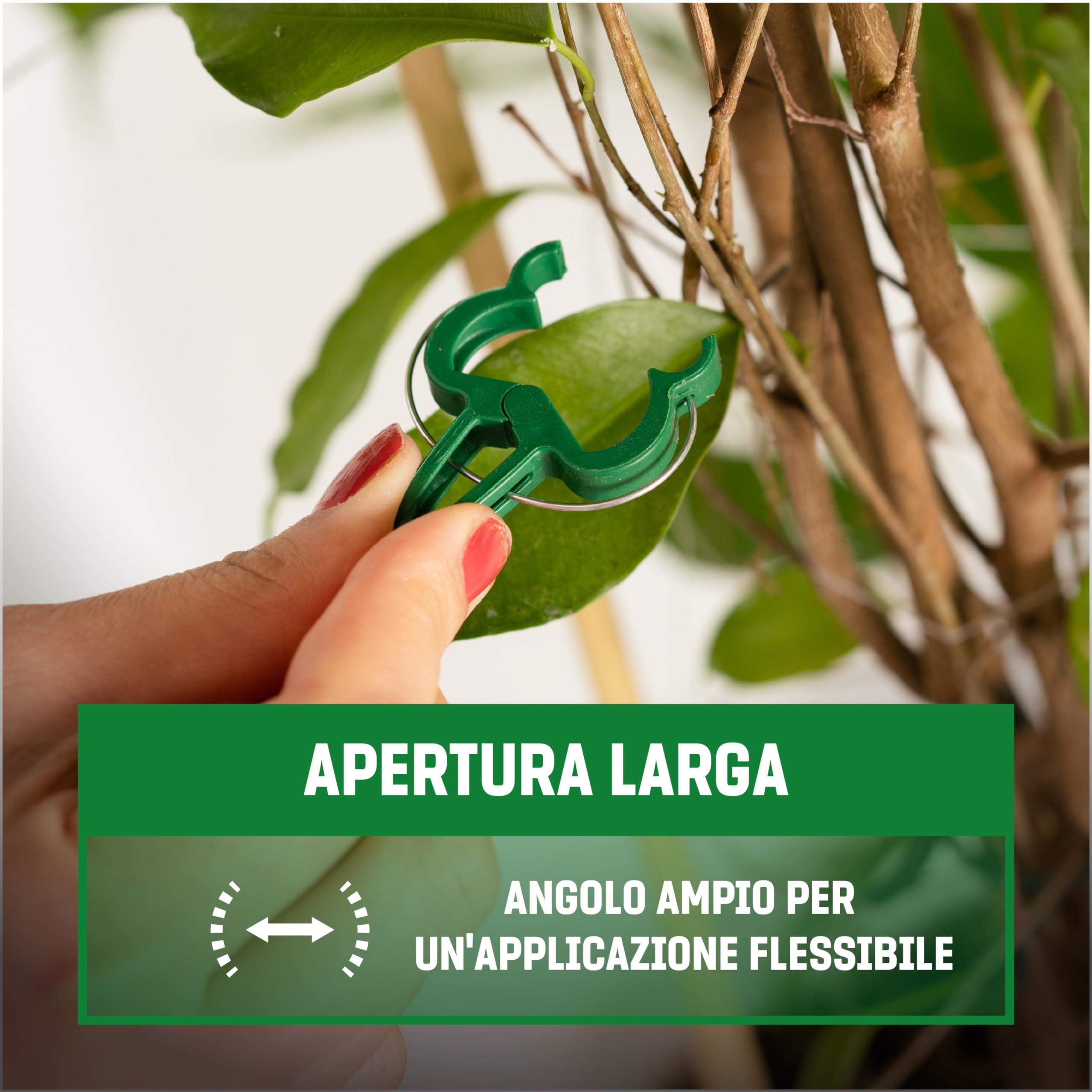 Clip Per Piante Rampicanti 10 Grandi + 10 Piccole - Fermo In PP Per Pomodori, Cetrioli, Rose E Fiori - Riutilizzabili E Anti-Vento