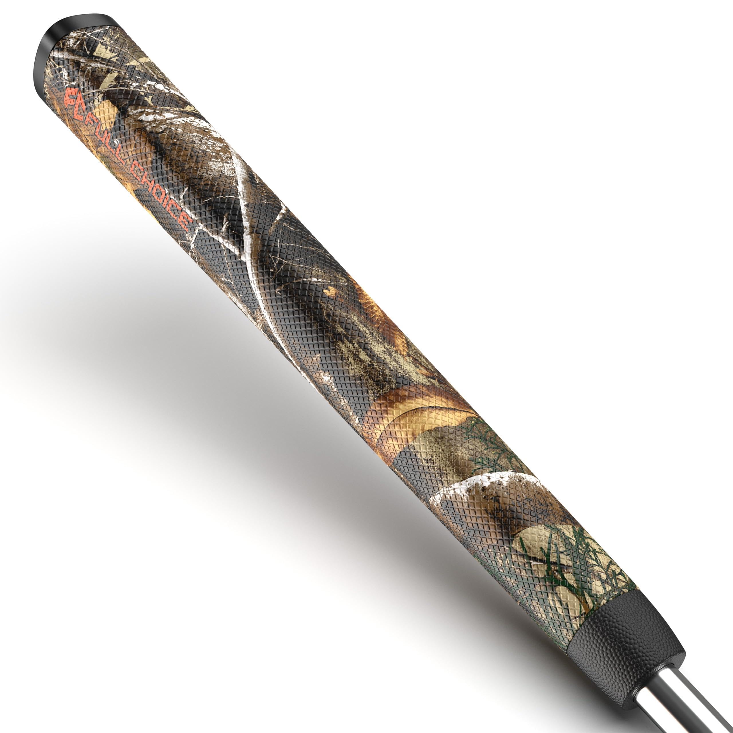 Full Choice Midsize Pistol Putter Grip | Multi-Colored Lightweight PU Golf Grip | Ergonomic Non-Slip Design for Men, Women, Brown