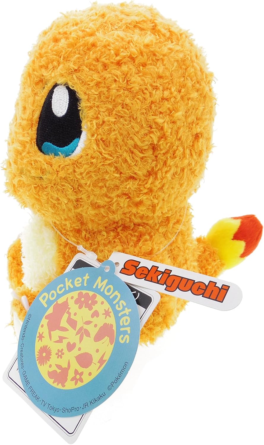Sekiguchi Pokemon MokoMoko Charmander Fluffy Stuffed Plush, 7"
