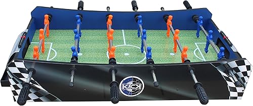 Miniatura 3 de KICK Convoy - Mini mesa 4 en 1 de 40 pulgadas (azul) - Juego de mesa de juego combinado para sala de juegos, niños, futbolín, fútbol americano,